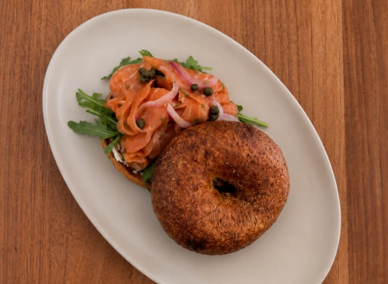 Salmon & Cream Cheese Bagel