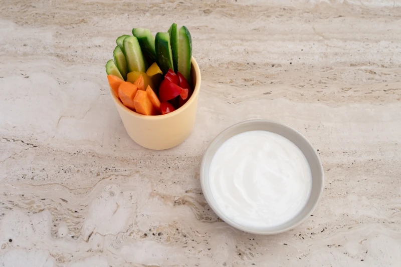 Veggie Sticks with Yoghurt Dip

